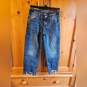 Wonder Nation Slouchy Straight Destressed Blue Denim Jeans SIZE 8